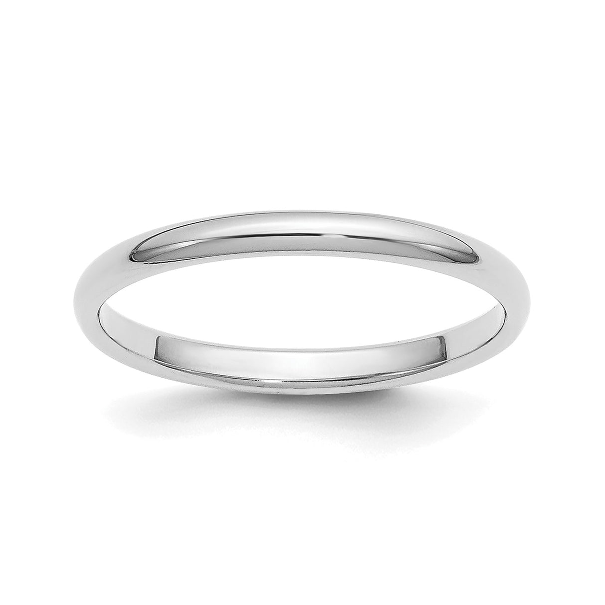 White Gold Domed wedding band ring