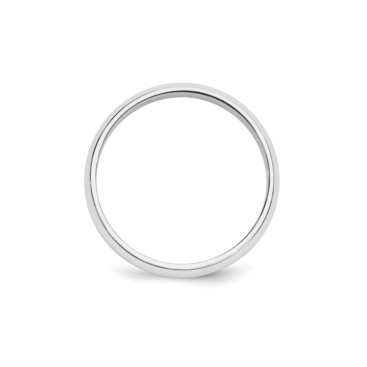 White Gold Domed wedding band ring alternate angle