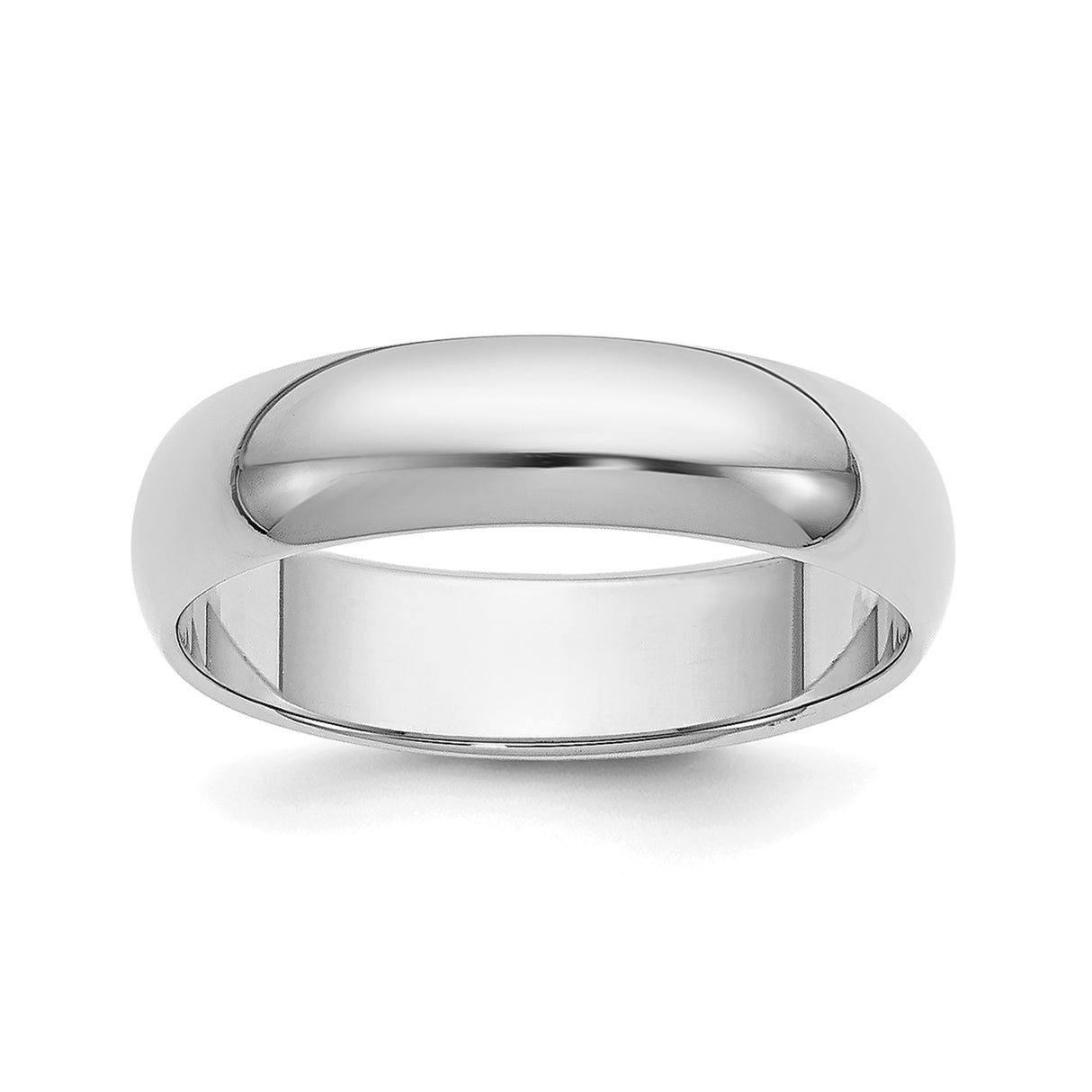 White Gold Domed wedding band ring