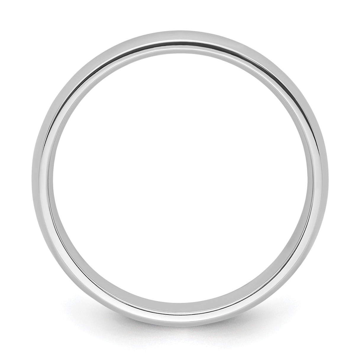 White Gold Comfort Fit, Lightweight wedding band ring alternate angle