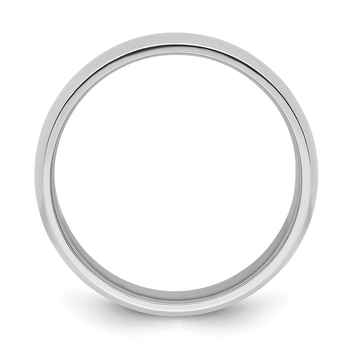 White Gold Comfort Fit, Lightweight wedding band ring alternate angle