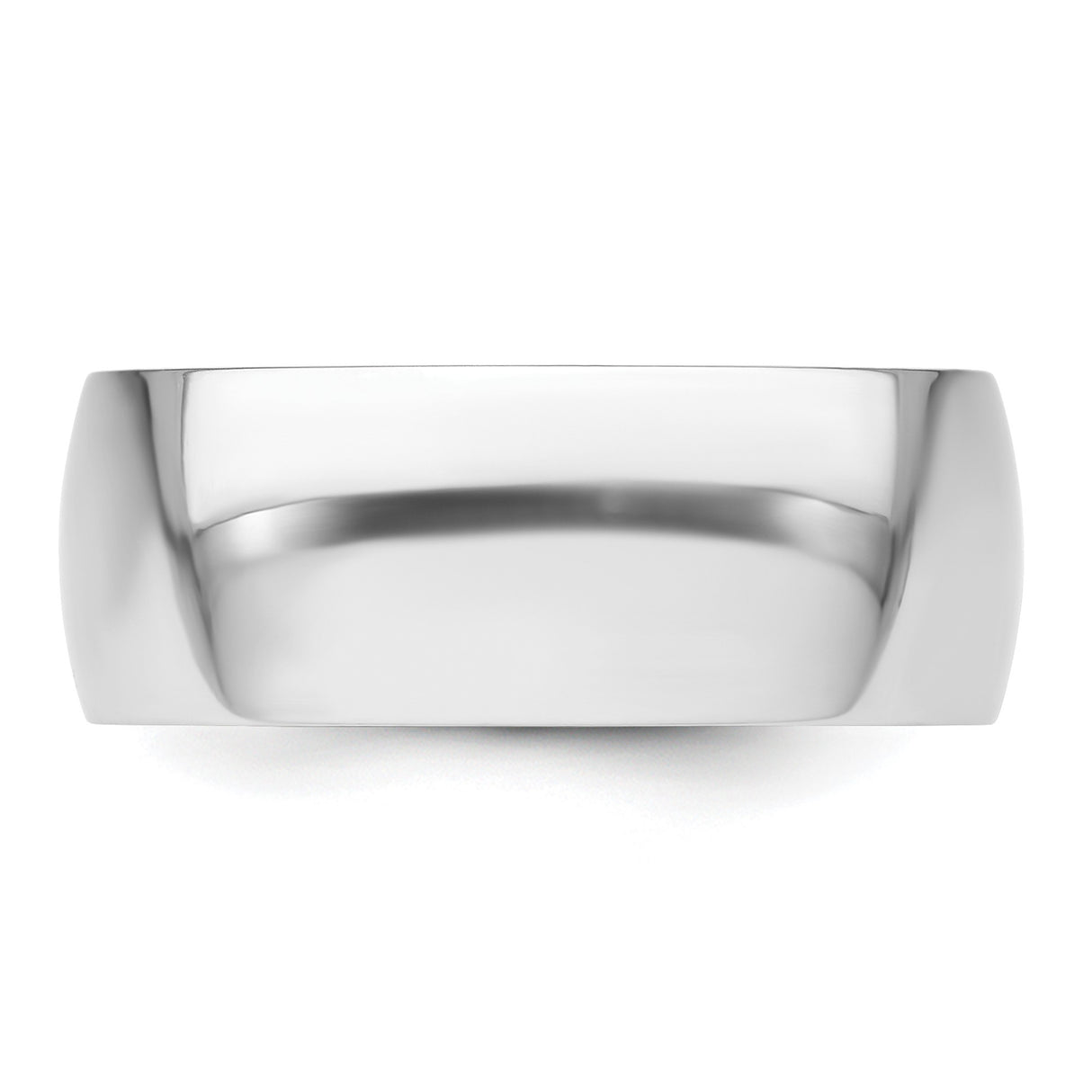 White Gold Comfort Fit, Lightweight wedding band ring detail view