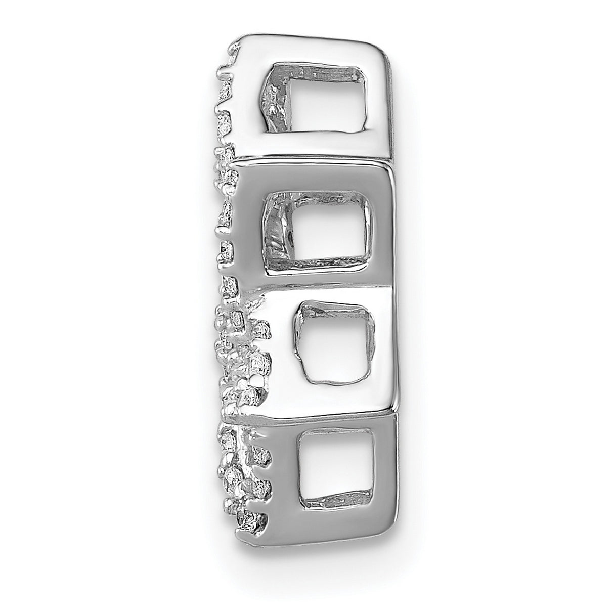 14k White Gold Star of David Pendant with Pavé Diamonds, Religious Jewelry Charm