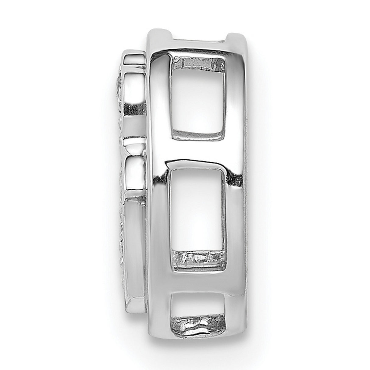 14k White Gold Hamsa Hand Pendant with Diamond Pavé, Spiritual Protection Jewelry for Women