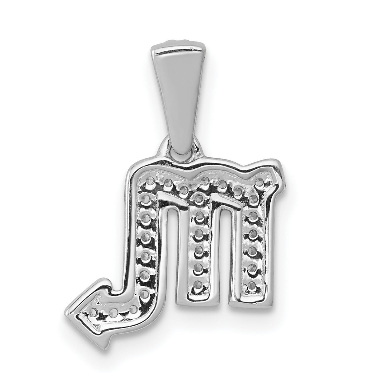 14k White Gold Scorpio Zodiac Pendant with Pavé Set Diamonds, Celestial Astrology Charm