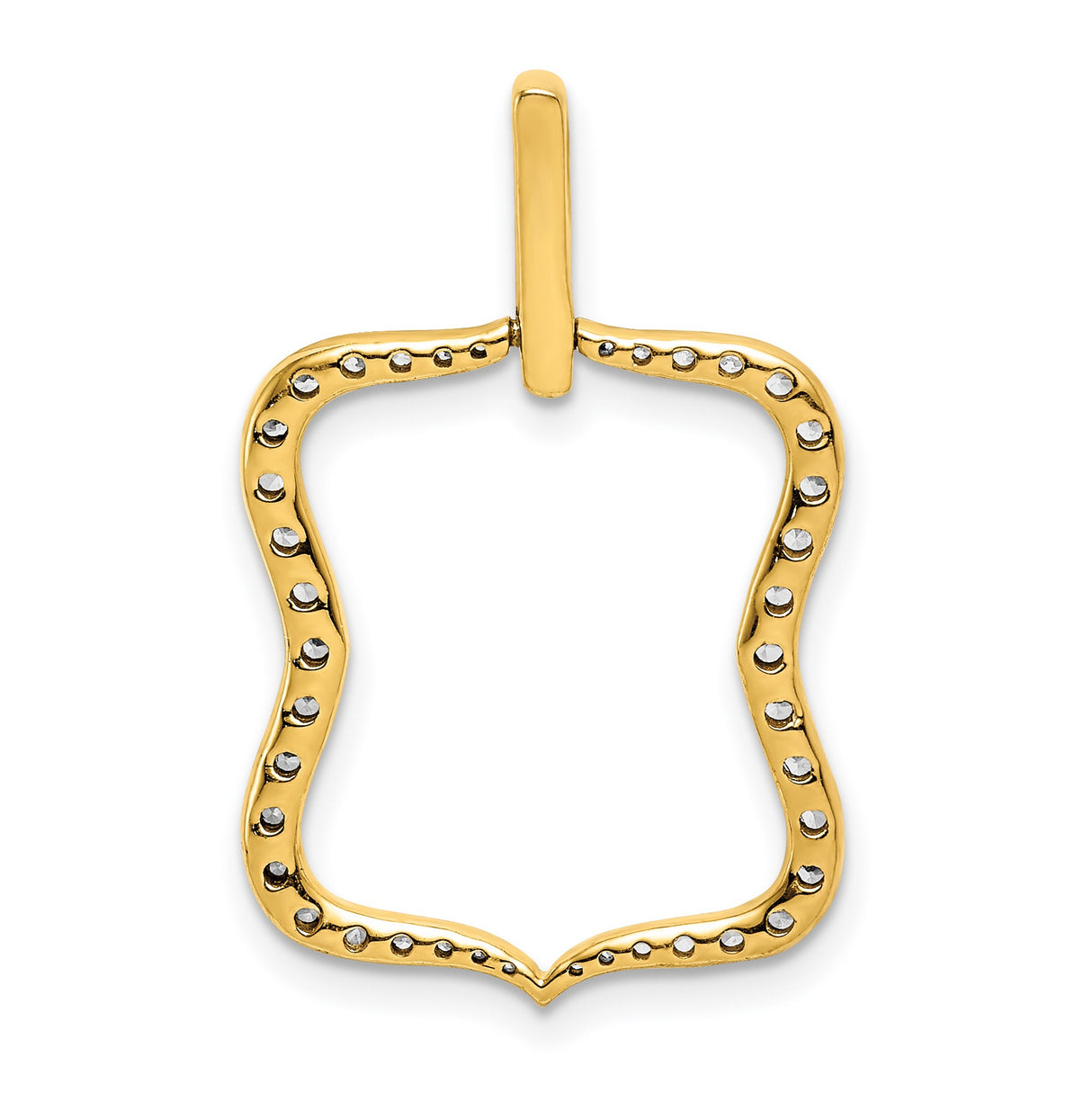 14k Yellow Gold Torah Scroll Pendant with Diamond Outline, Jewish Faith Charm for Women