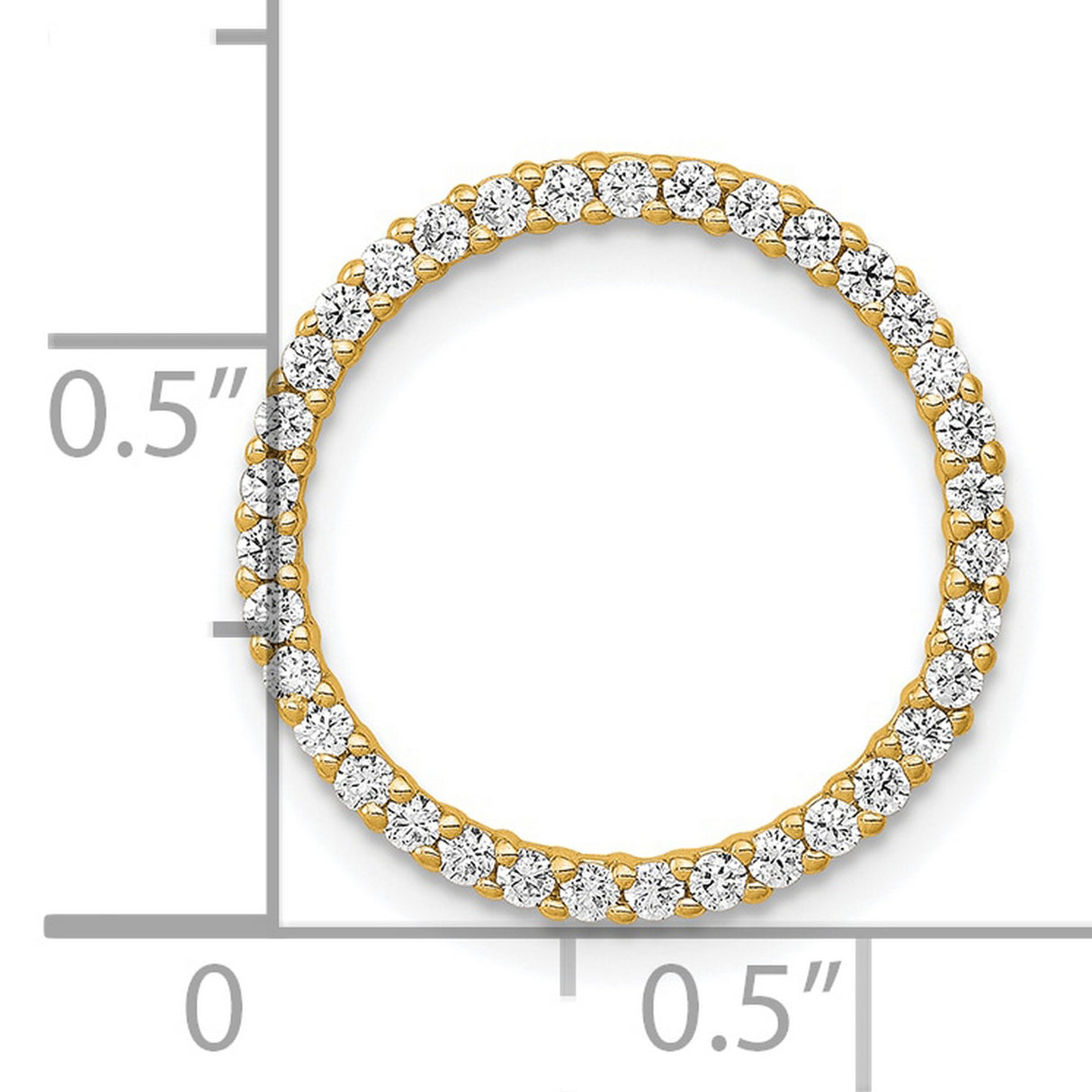 14k Yellow Gold Eternity Ring with Round Cut White Diamonds, Prong Set Wedding or Anniversary Band