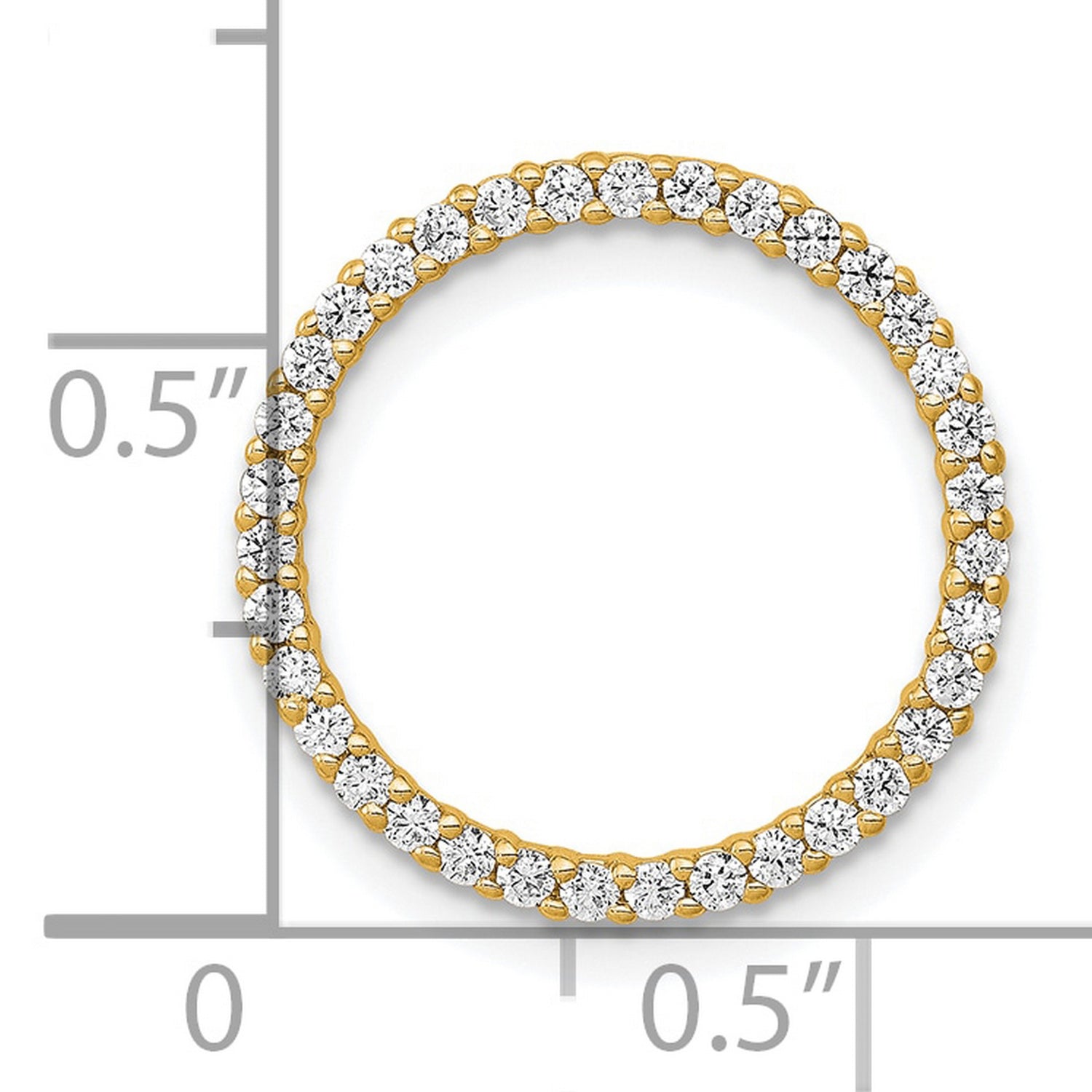 14k Yellow Gold Eternity Ring with Round Cut White Diamonds, Prong Set Wedding or Anniversary Band