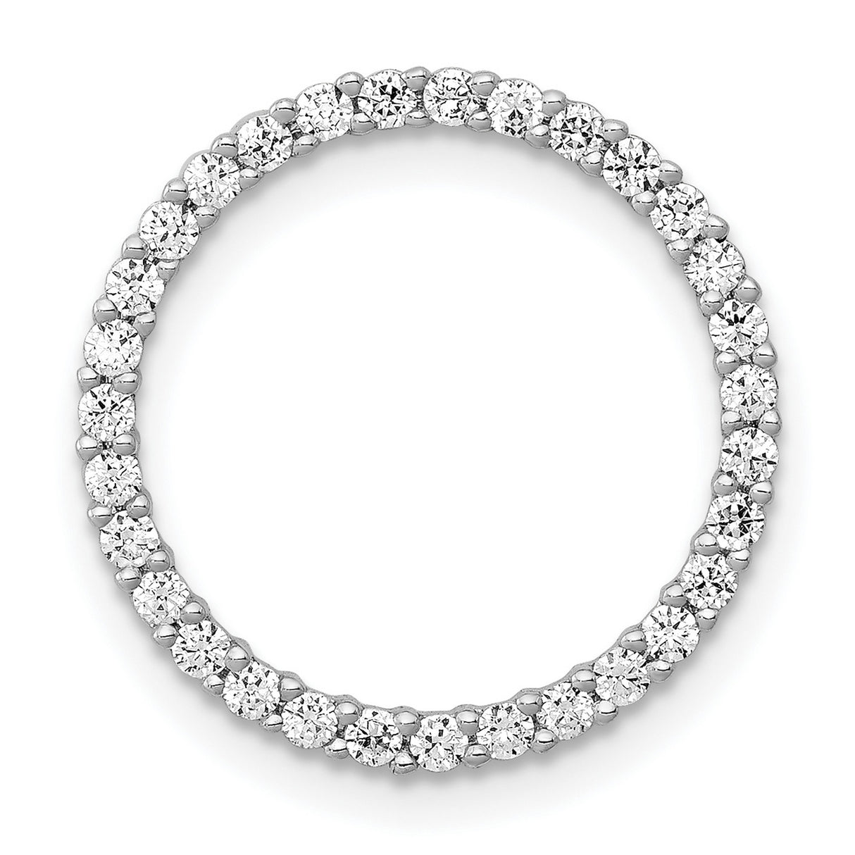 14k White Gold Eternity Ring with Prong Set Round Diamonds, Classic Wedding or Anniversary Band