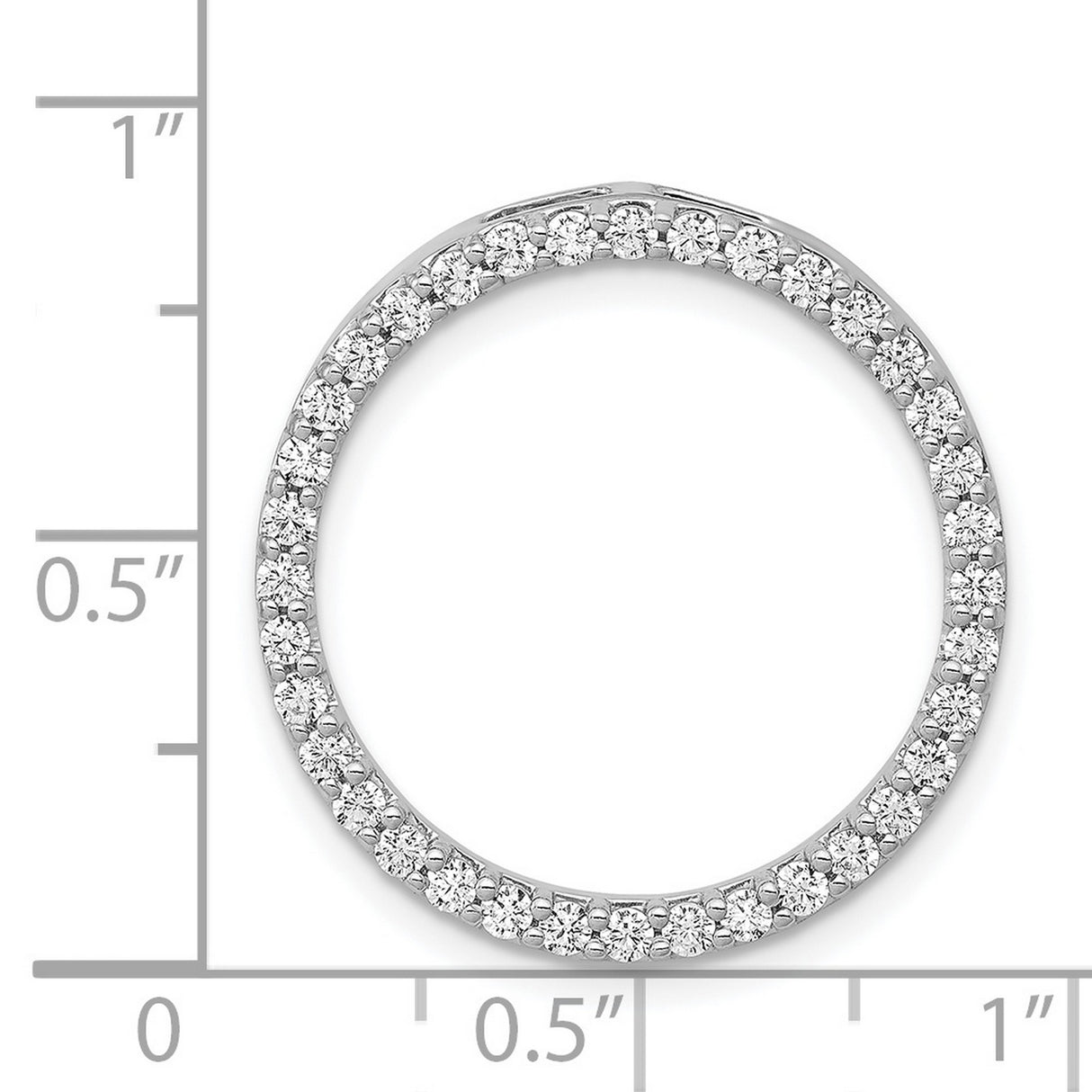 14k White Gold Eternity Ring with Round Cut Diamonds, Full Circle Anniversary or Wedding Band