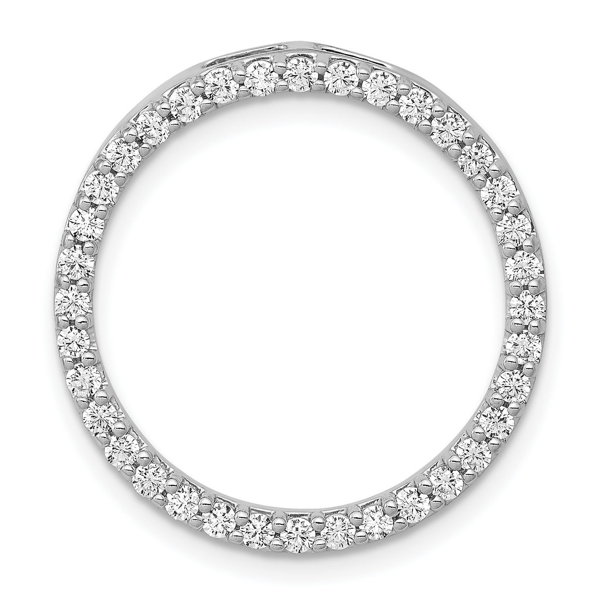 14k White Gold Eternity Ring with Round Cut Diamonds, Full Circle Anniversary or Wedding Band