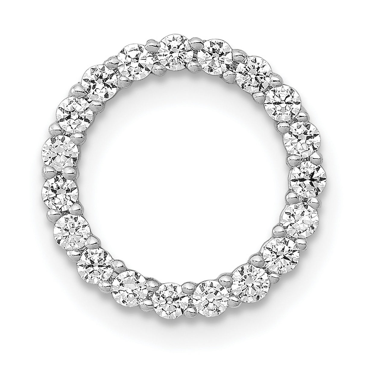 14k White Gold Eternity Band Ring with Round Cut Diamonds, Prong Setting, Stackable Anniversary Style