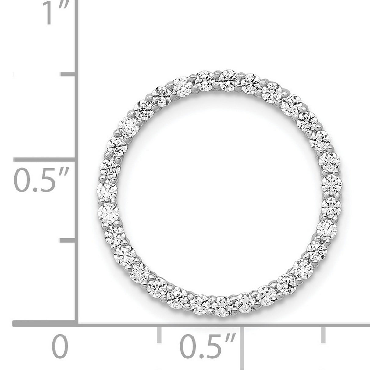 14k White Gold Eternity Band Ring with Round-Cut Diamonds, Classic Wedding or Stackable Style