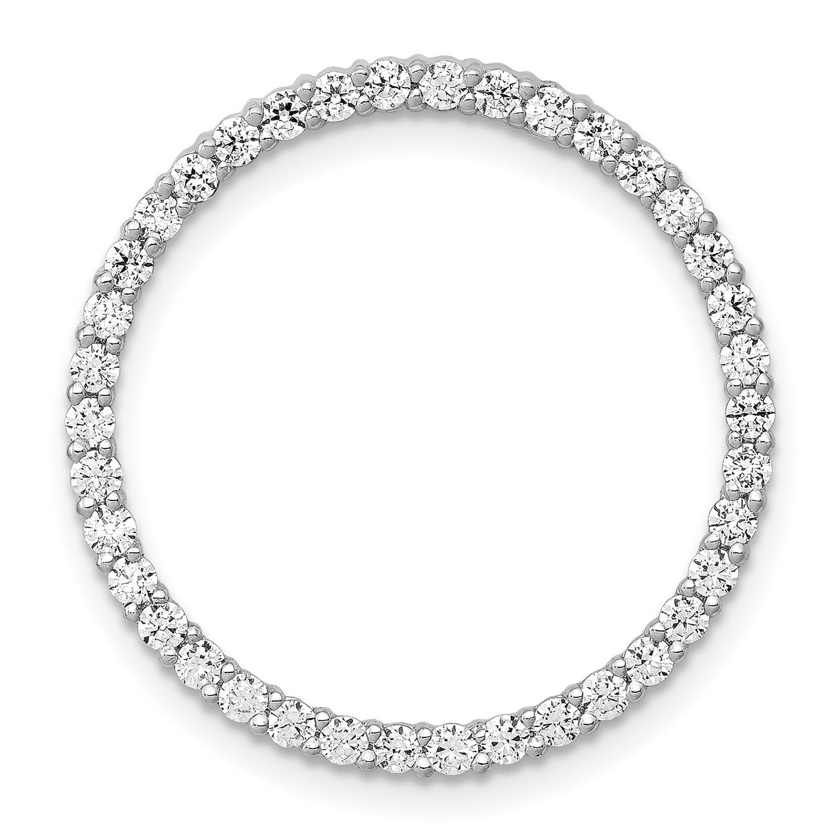 14k White Gold Tennis Bracelet with Round-Cut Diamonds, Classic Bridal Jewelry, 7 Inch
