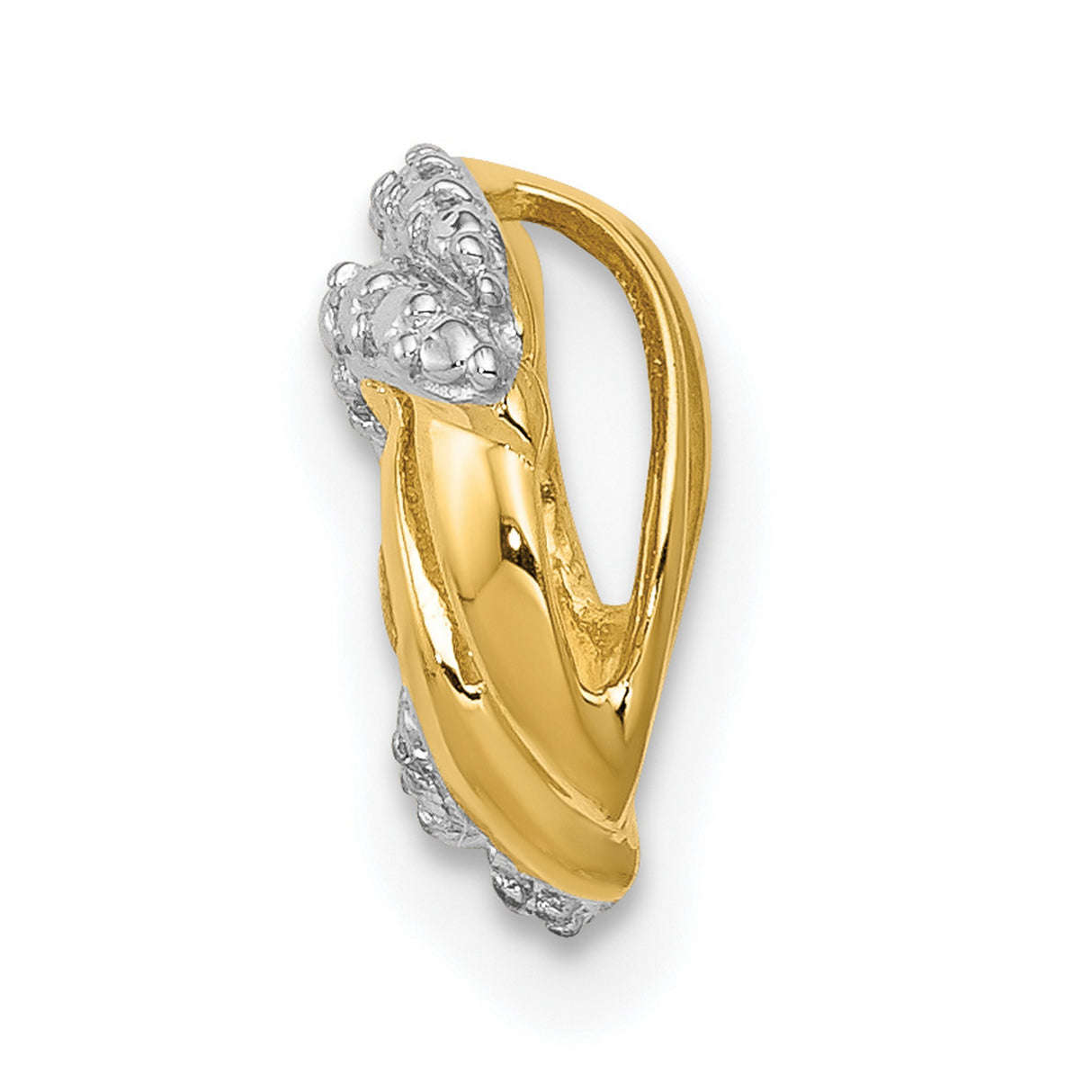 14k Multi-Tone Gold Knot Stud Earrings, Two-Tone Love Knot Design, Polished and Textured Finish