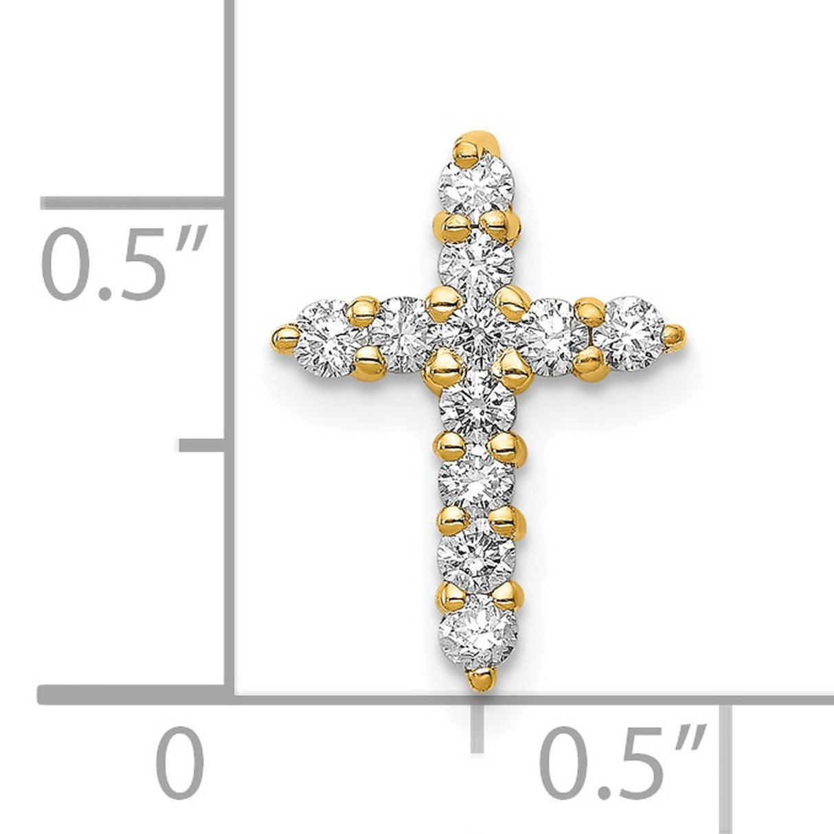 10k Yellow Gold Diamond Cross Pendant, Spiritual Symbol of Faith for Men and Women