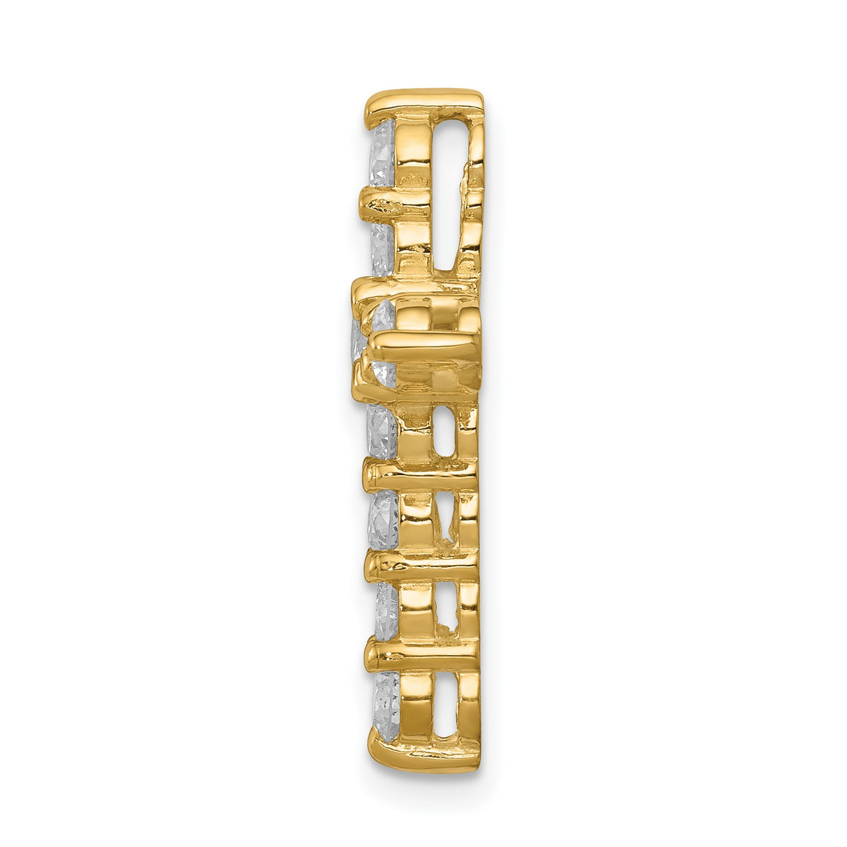 14k Yellow Gold Cross Pendant with Diamond, Spiritual Charm Design for Men and Women