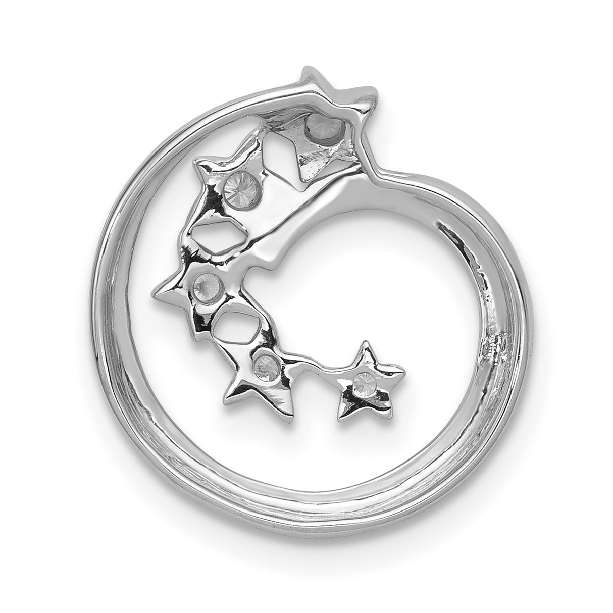 14k White Gold Constellation Pendant with Diamond Accented Stars, Celestial Jewelry for Women