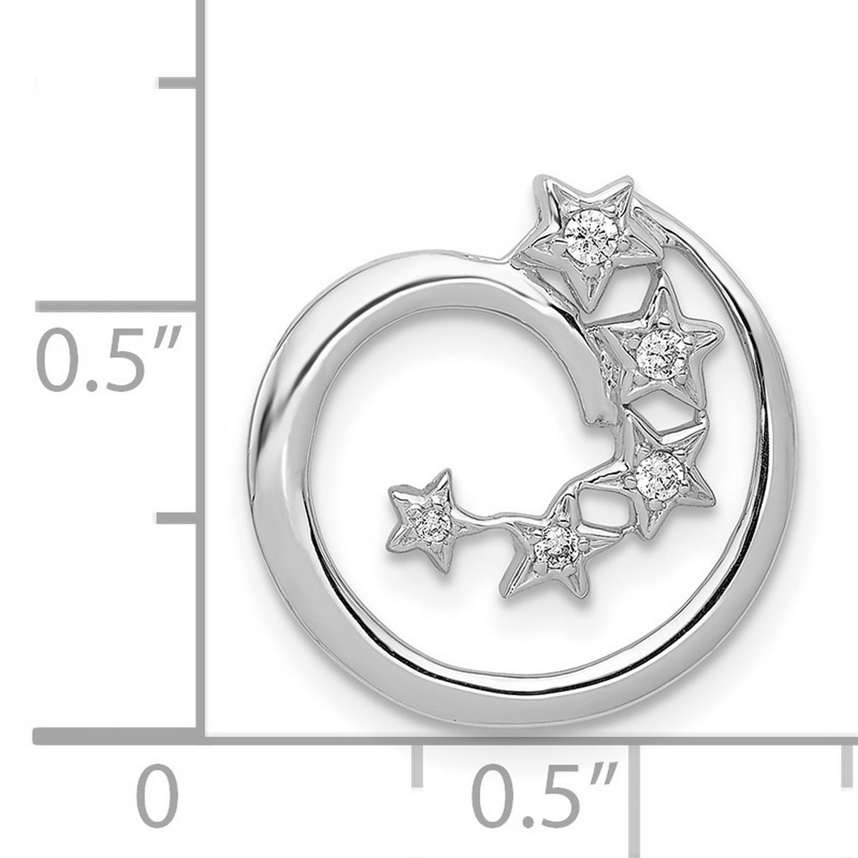 14k White Gold Constellation Pendant with Diamond Accented Stars, Celestial Jewelry for Women