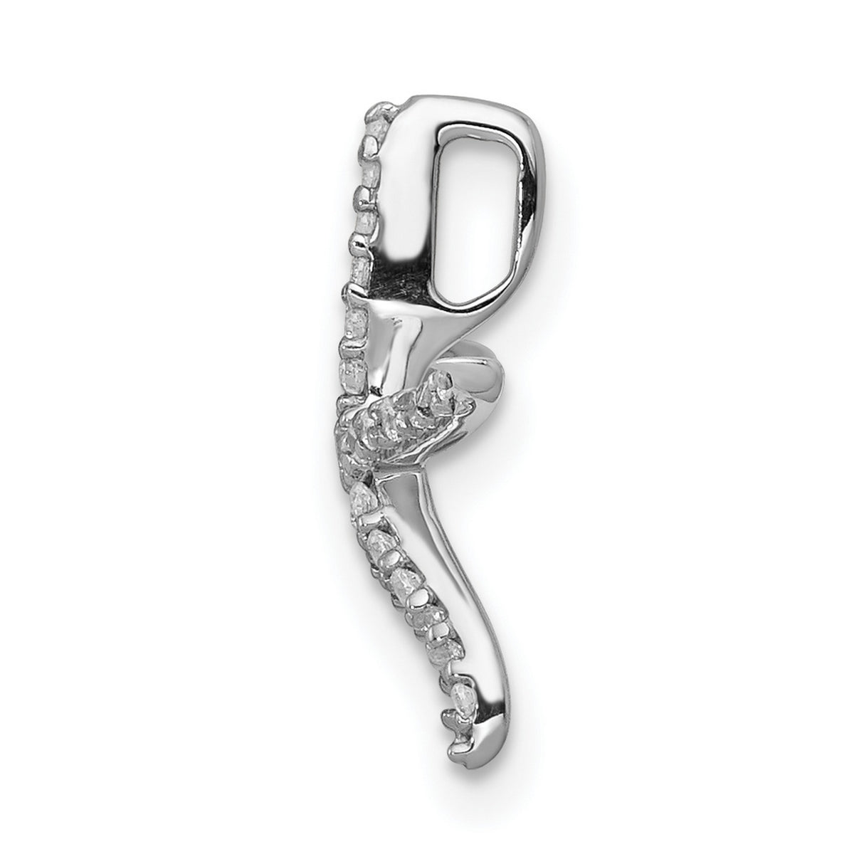 14k White Gold Starfish Pendant with Diamond Accents, Nautical Beach-Inspired Design for Women