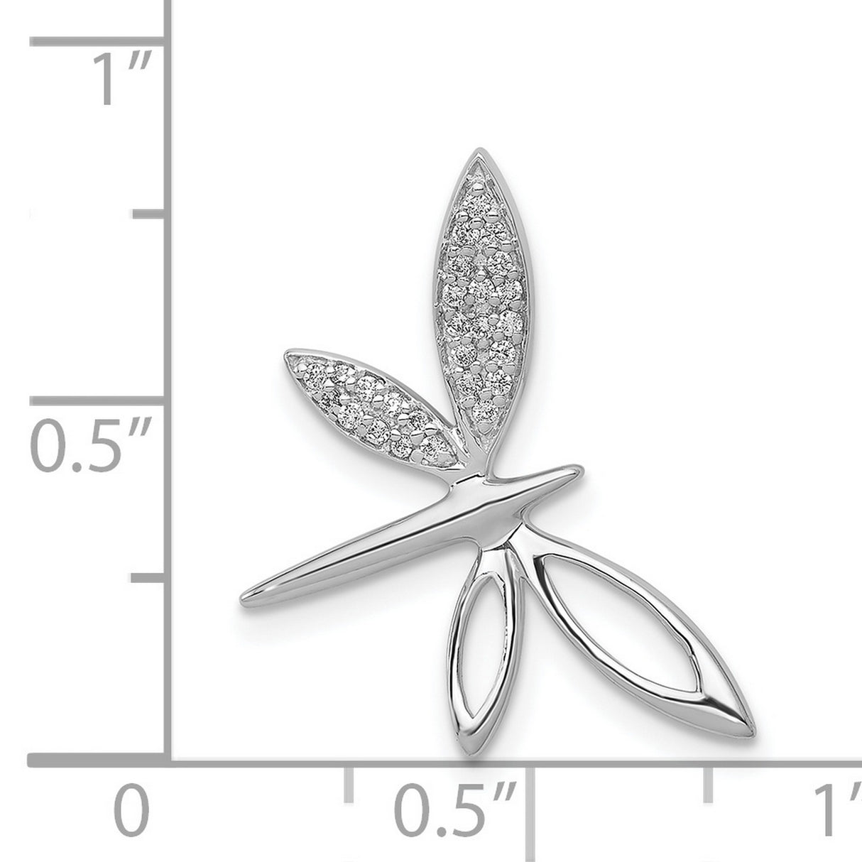 14k White Gold Dragonfly Pendant with Diamond Accents, Nature Inspired Jewelry for Women