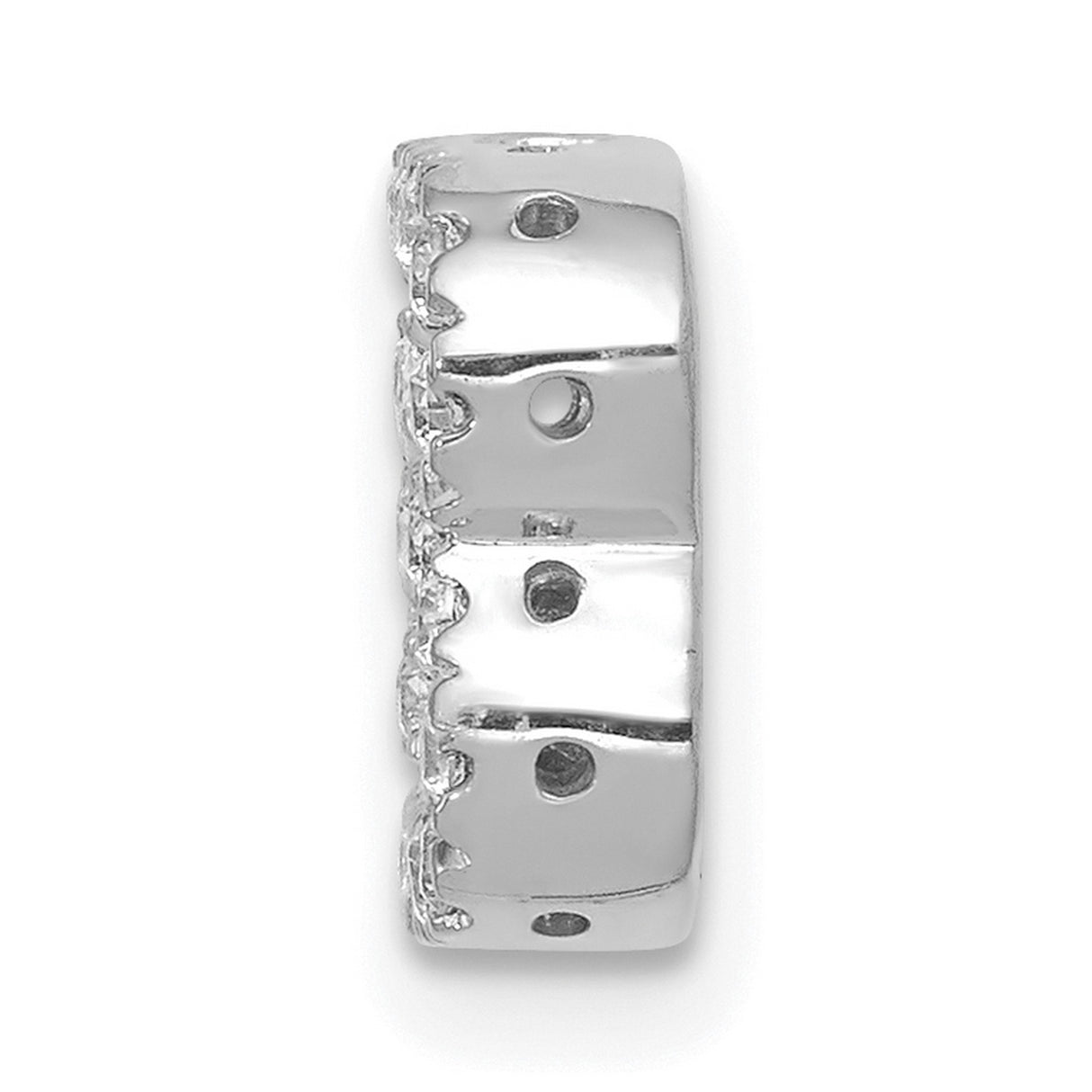 14k White Gold Diamond Letter B Pendant, Custom Monogram Charm for Women or Unisex Wear