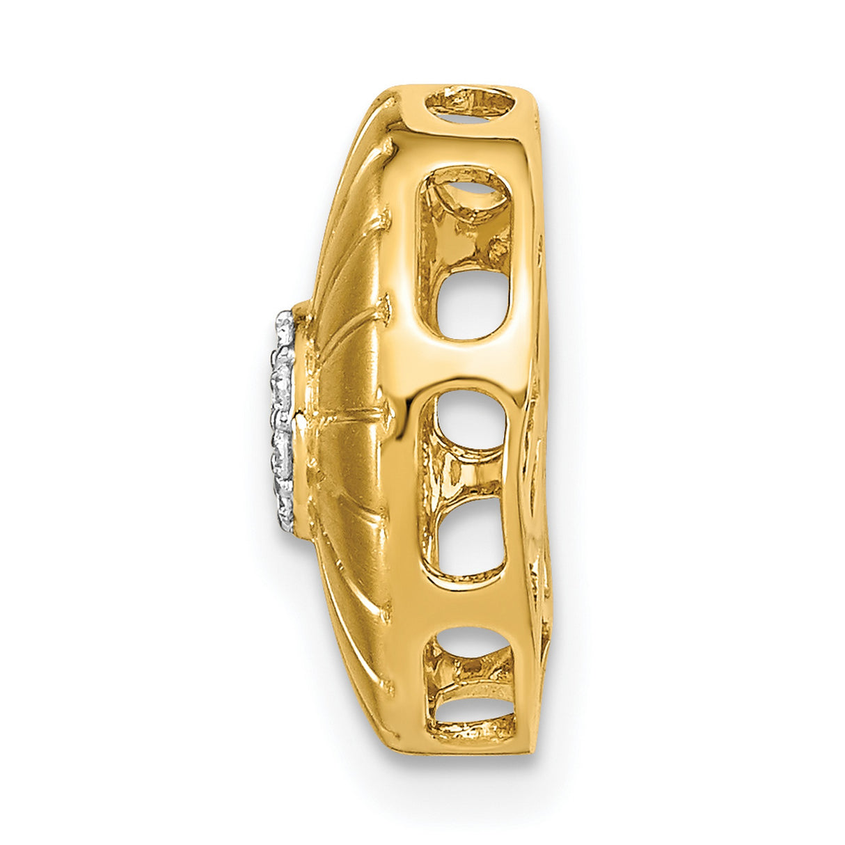 14k Yellow Gold Sunburst Pendant with Diamond Cluster, Round Radiant Design