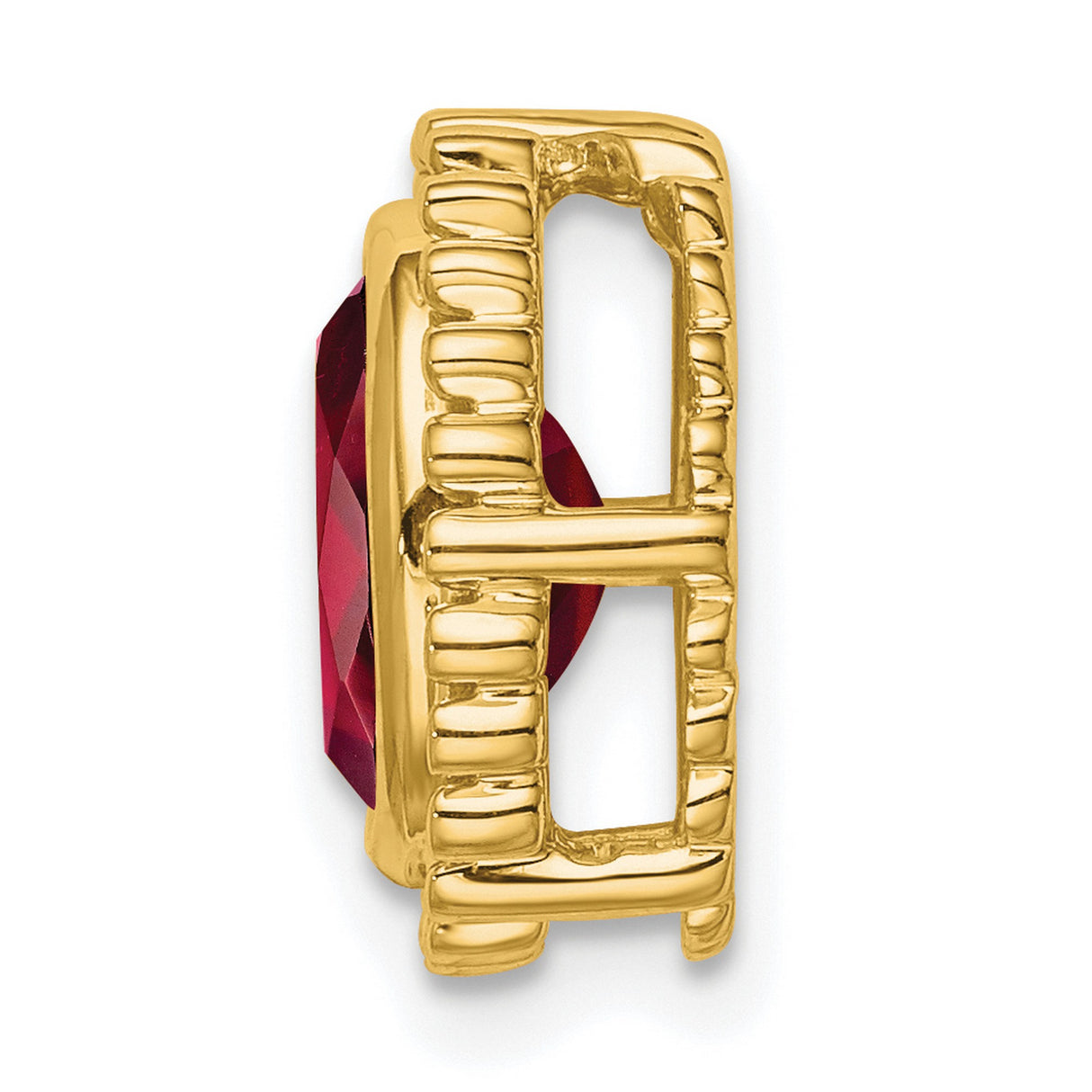 14k Yellow Gold Ring with Garnet, Beaded Bezel Setting, Vintage Style Cocktail Jewelry