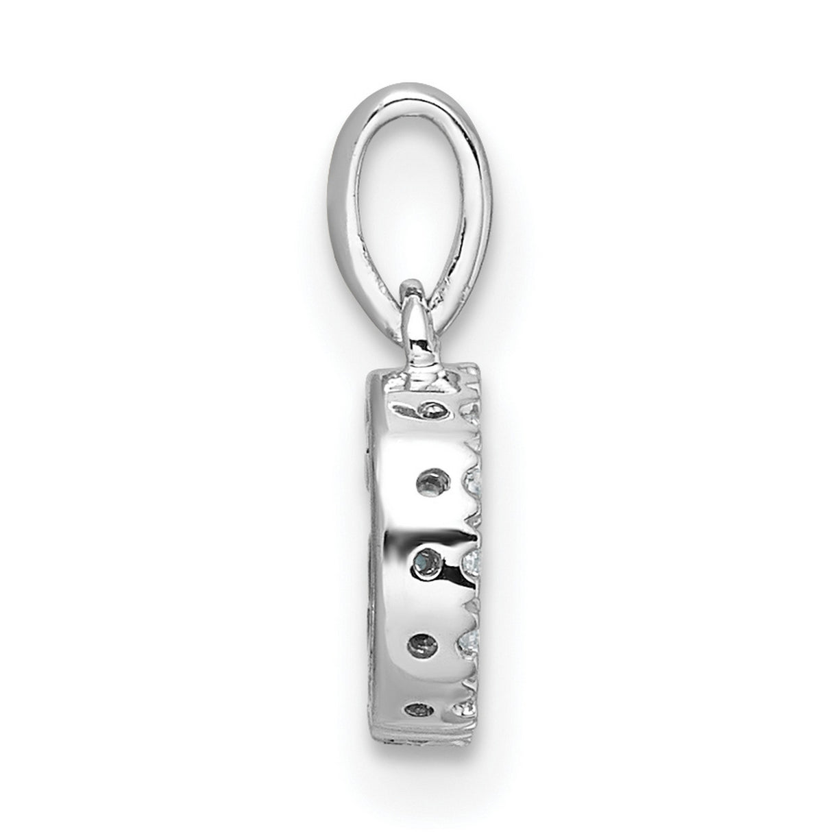 14k White Gold Letter G Pendant with Diamonds, Personalized Initial Charm for Women or Unisex Wear