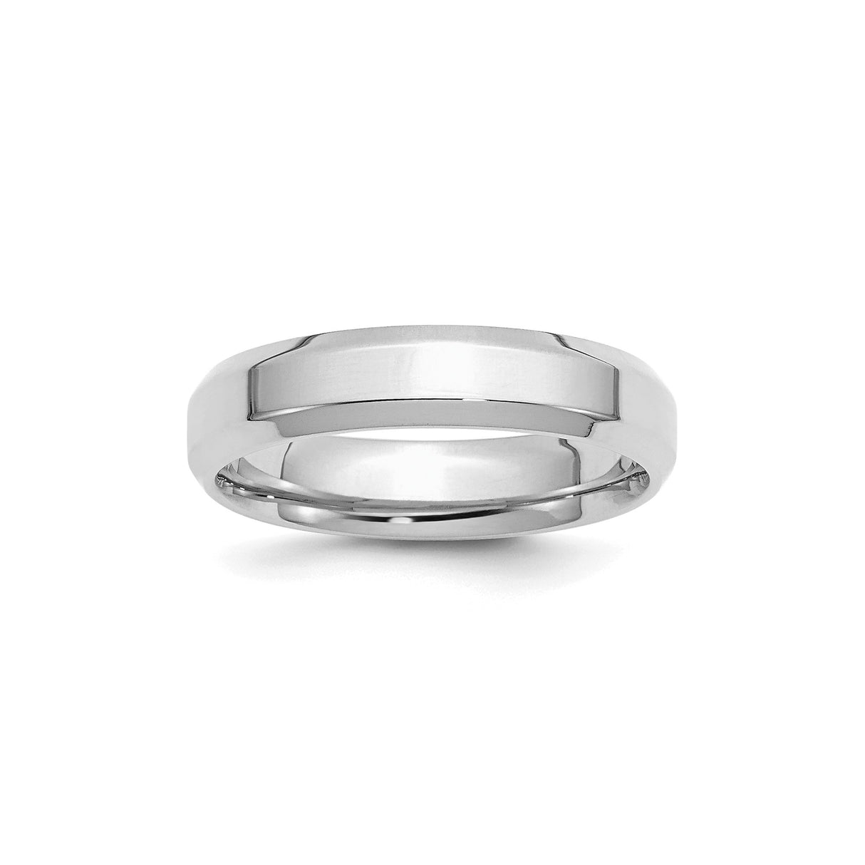 Sterling Silver Beveled Edge wedding band ring