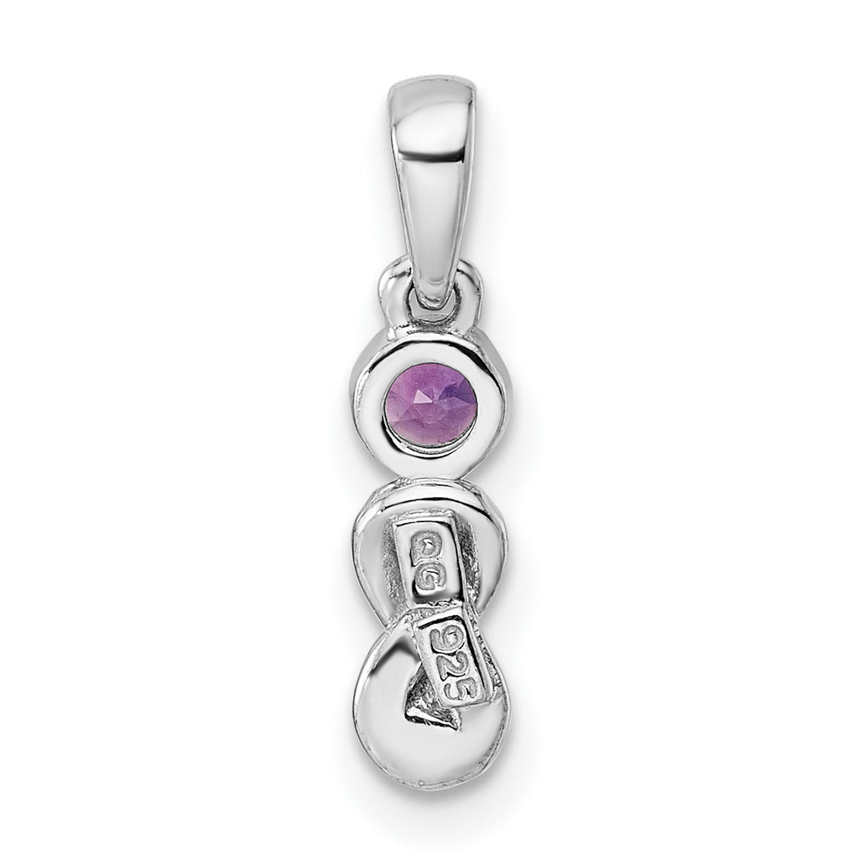 Sterling Silver Celtic Goddess Pendant with Amethyst, Wiccan Feminine Energy Jewelry