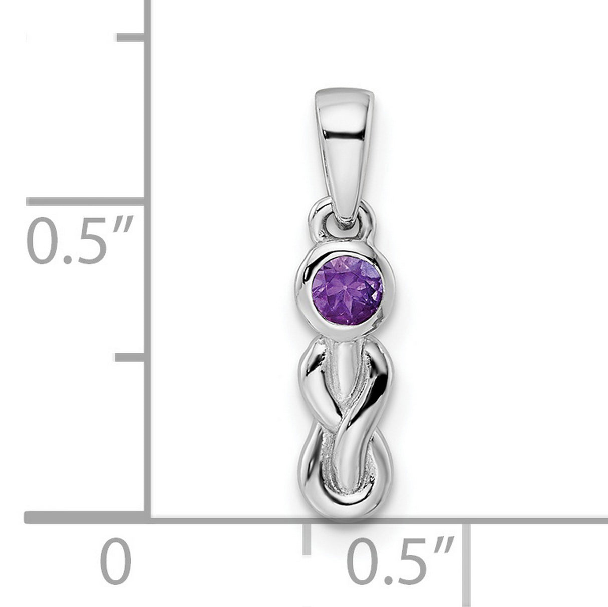 Sterling Silver Celtic Goddess Pendant with Amethyst, Wiccan Feminine Energy Jewelry