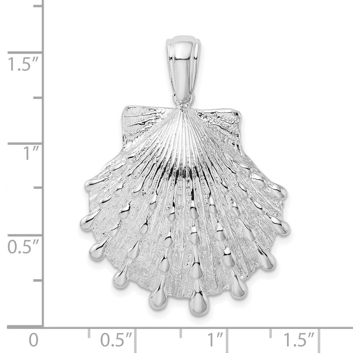 Sterling Silver Scallop Shell Pendant, Camino de Santiago Symbol, Christian Nautical Jewelry