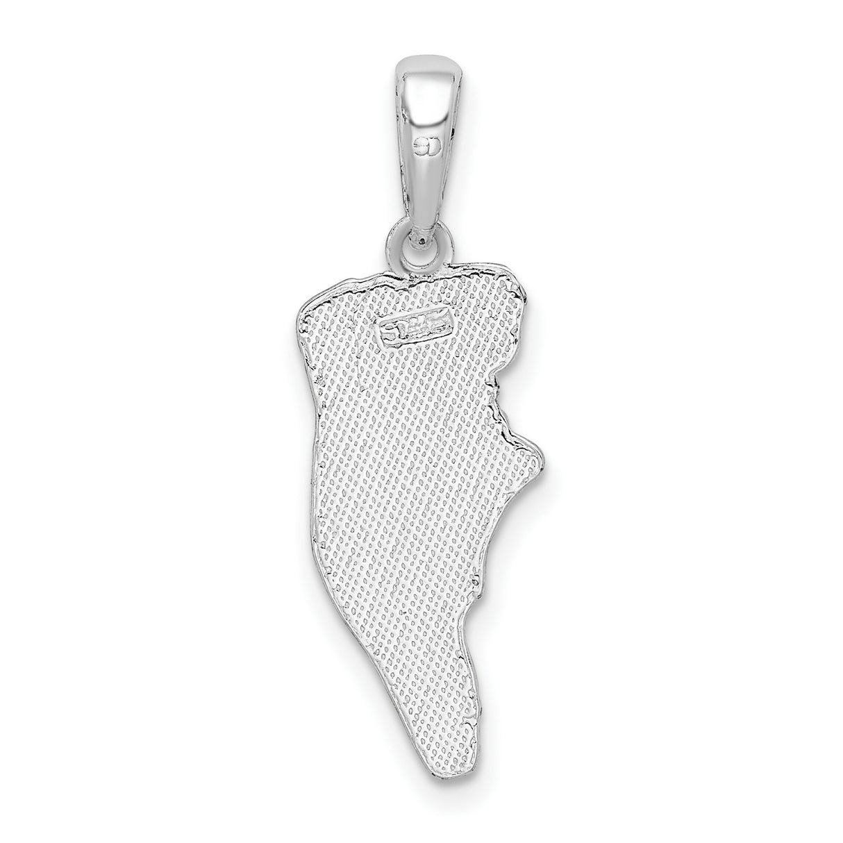 Sterling Silver Hilton Head Island Pendant with Island Outline Design, Unisex Travel Charm