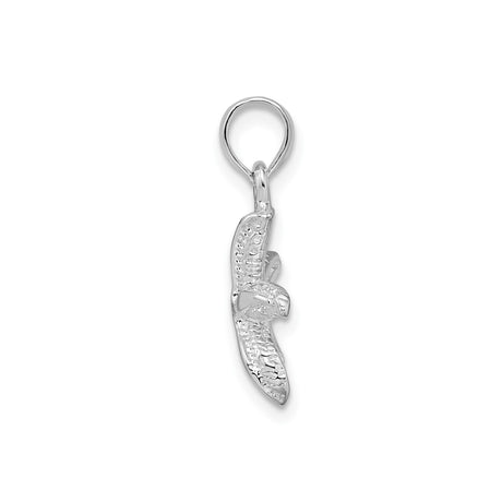 Sterling Silver Starfish Pendant with Textured Details, Ocean Style Nautical Jewelry for Women