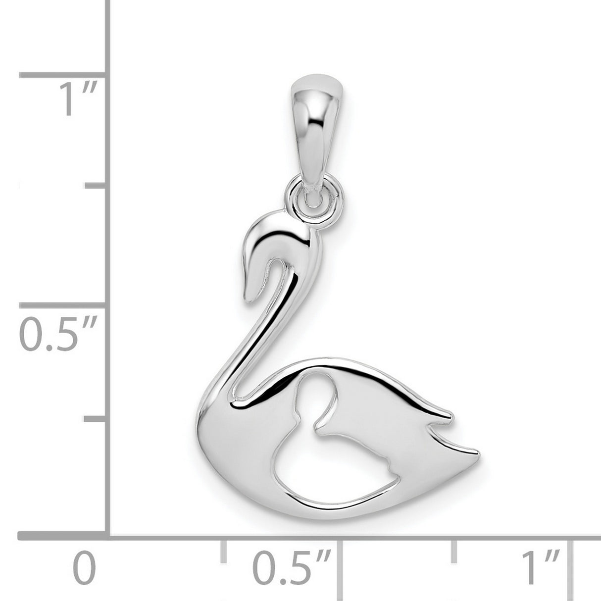 Sterling Silver Swan Pendant with Baby Swan Cutout, Nature-Inspired Wildlife Jewelry for Women