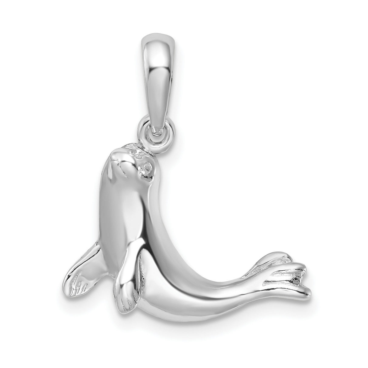 Sterling Silver Sea Lion Pendant, Detailed Ocean Wildlife Charm, Nautical Animal Jewelry