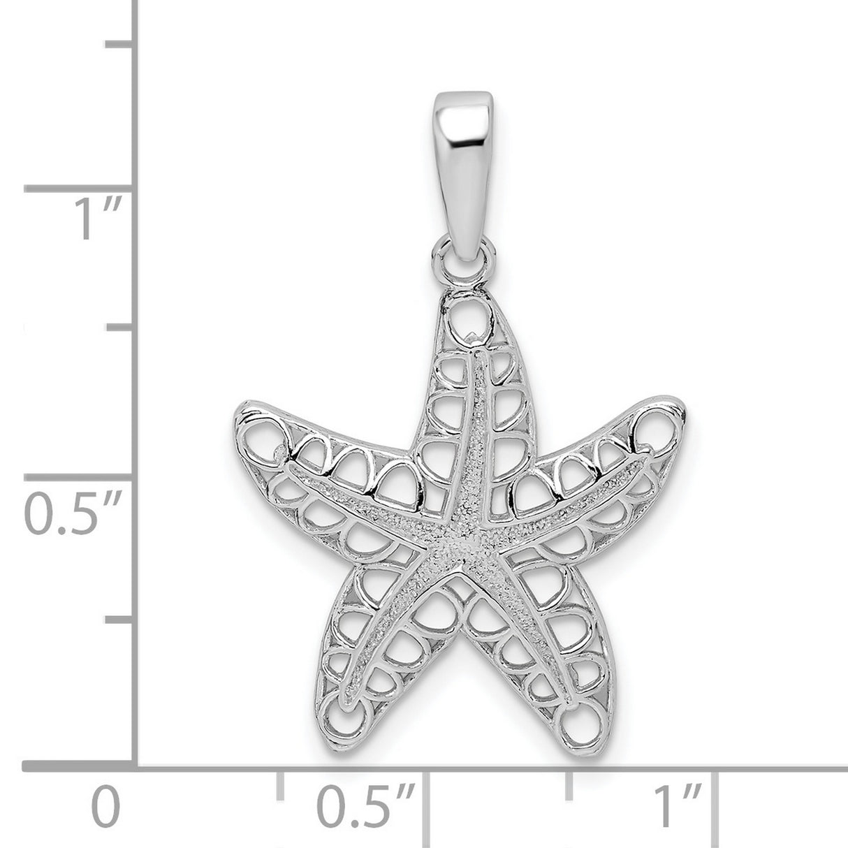 Sterling Silver Starfish Pendant with Openwork Filigree Design, Nautical Coastal Jewelry