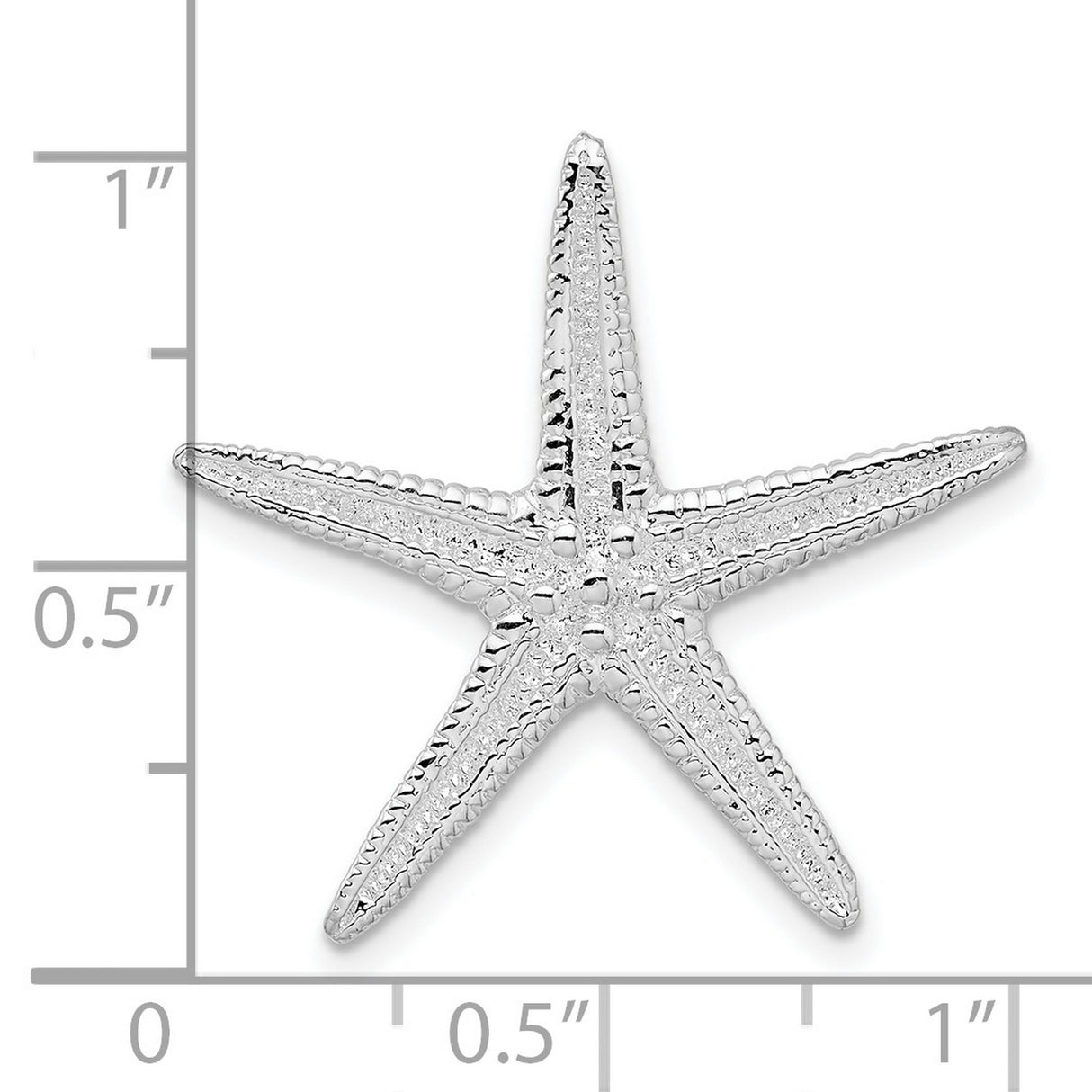Sterling Silver Starfish Pendant with Textured Detailing, Nautical Marine Life Jewelry for Women