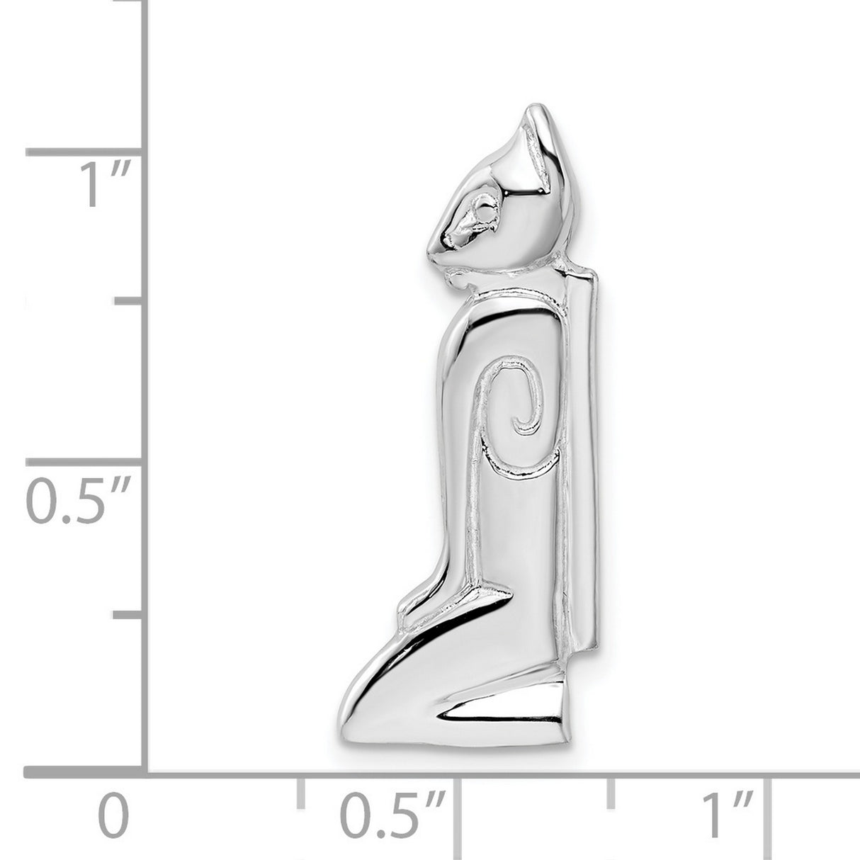 Sterling Silver Cat Pendant, Bastet-Inspired Mystical Animal Totem Jewelry for Women or Unisex Wear