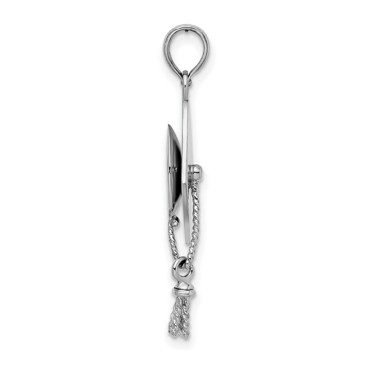 Sterling Silver Graduation Cap Pendant with Moveable Tassel, 3D Academic Charm