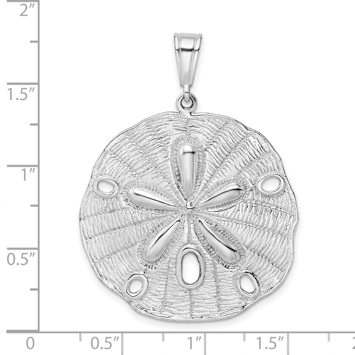 Sterling Silver Pendant with Sand Dollar Ocean Design, Nautical Coastal Jewelry for Women