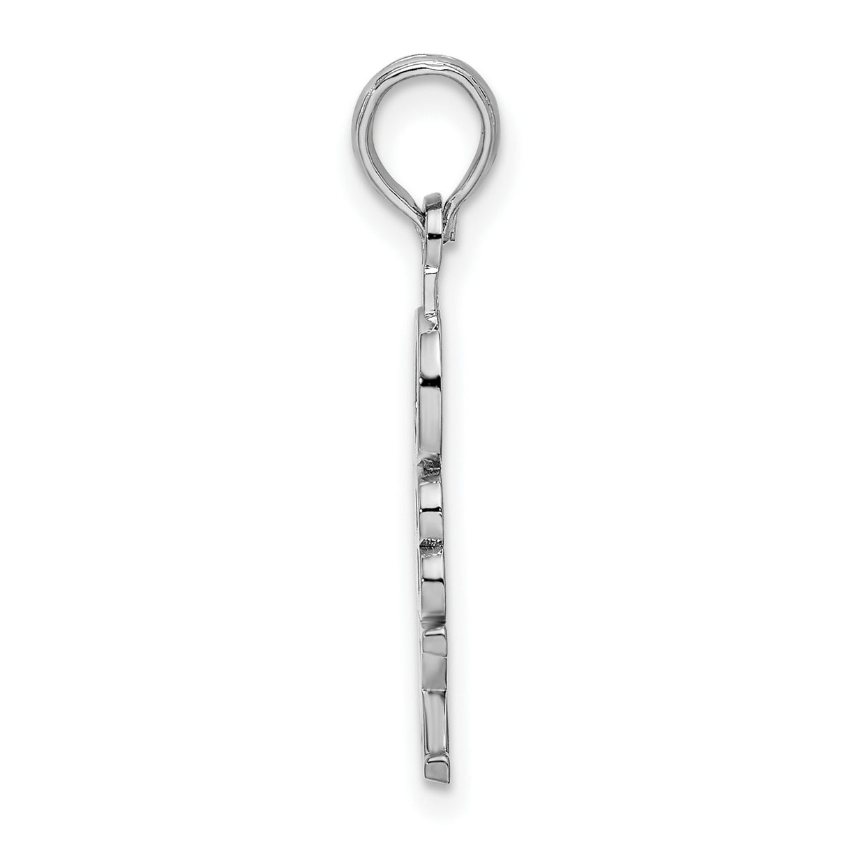 Polished Vertical OBX Charm Pendant in Real 925 Sterling Silver