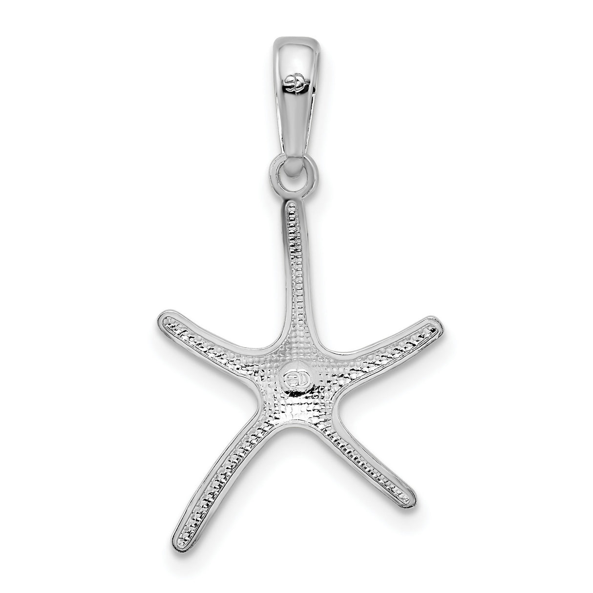 Polished Starfish Charm Pendant in Real 925 Sterling Silver