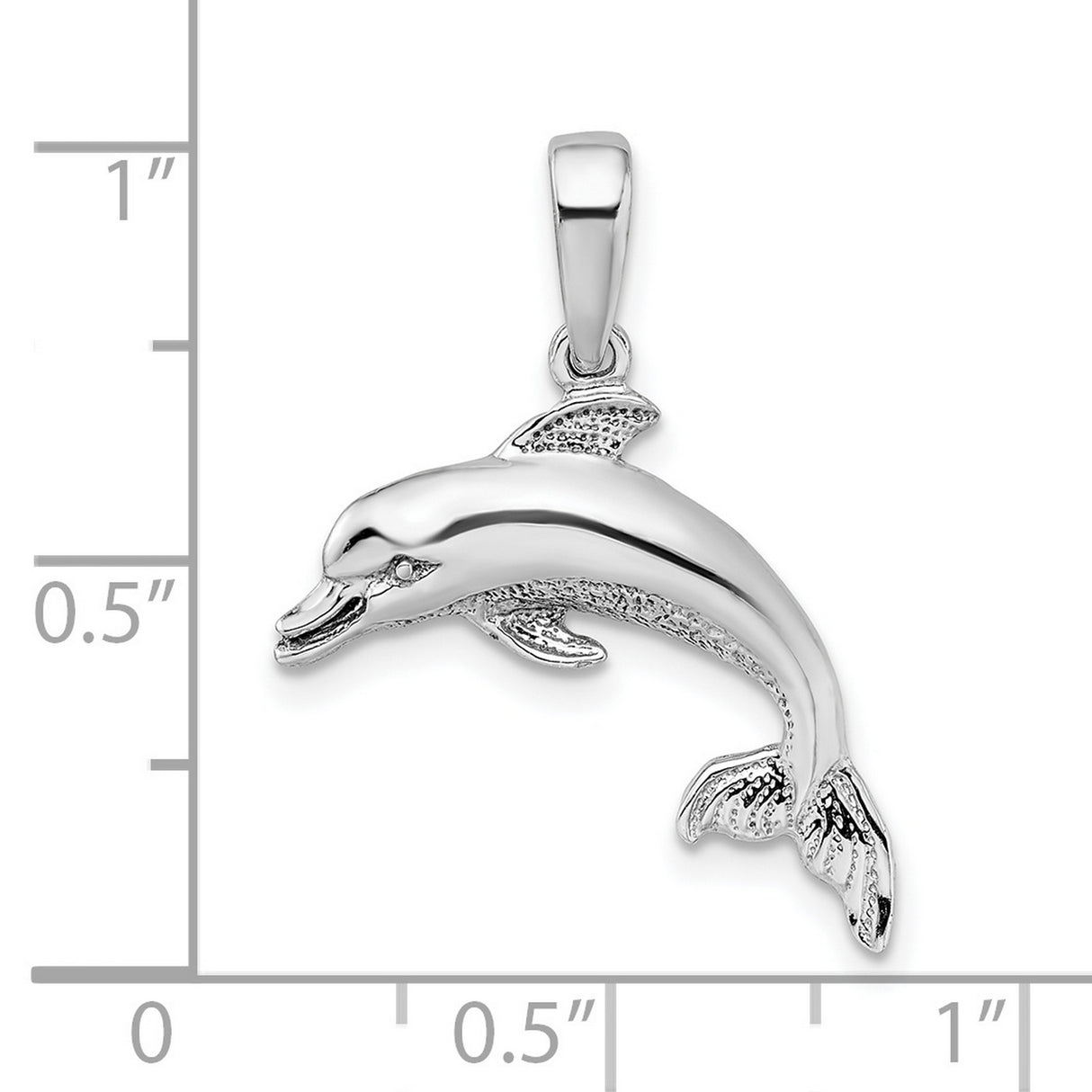 Sterling Silver Dolphin Pendant with Jumping Dolphin Design, Nautical Ocean Charm for Women or Unisex Wear