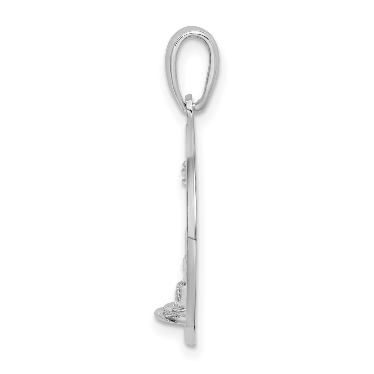 Polished Cape Cod with Lighthouse Circle Charm Pendant in Real 925 Sterling Silver