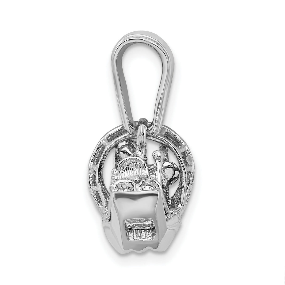 Sterling Silver 3D Airboat Pendant with Detailed Fan and Seats, Outdoor Adventure Jewelry