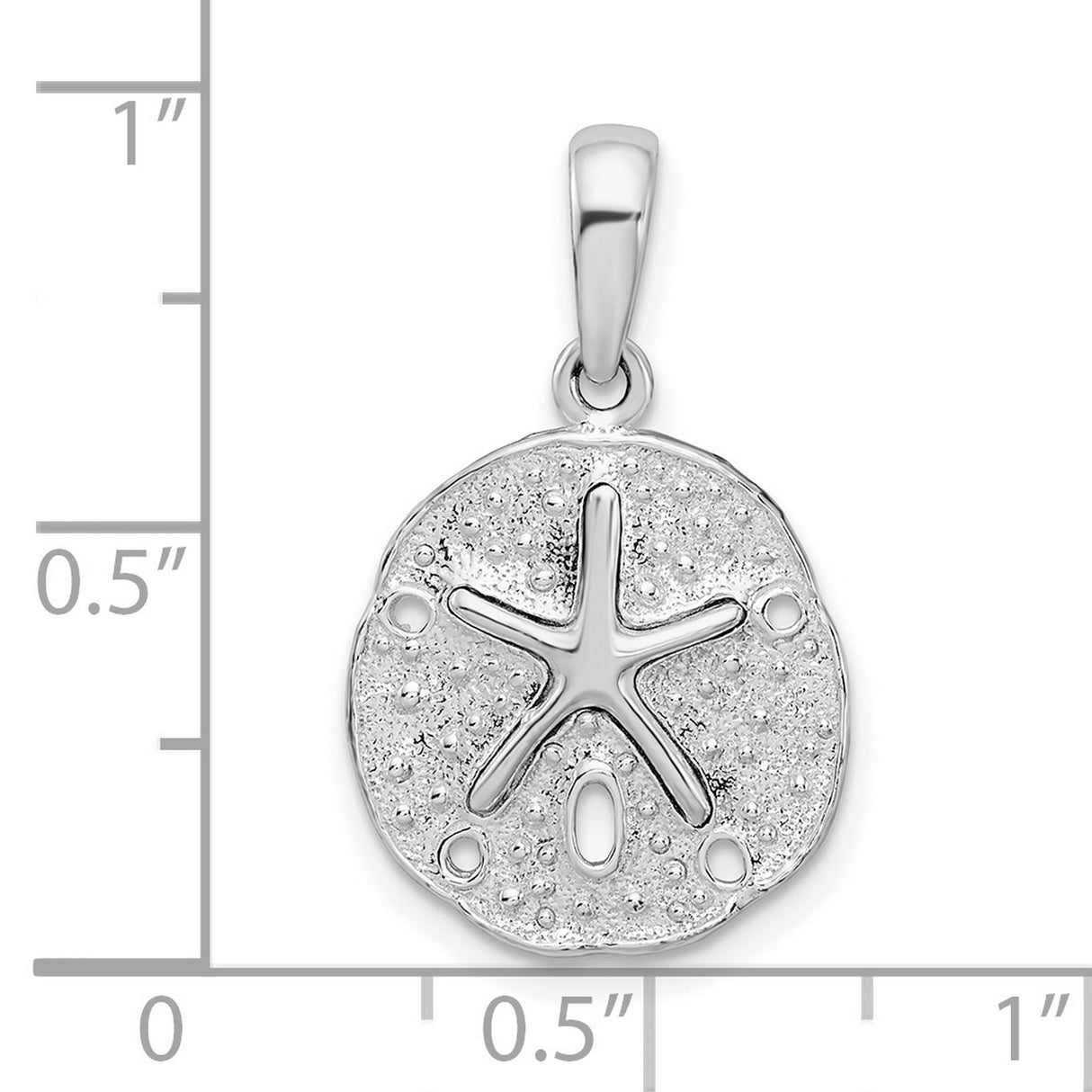 Sterling Silver Sand Dollar Pendant with Star, Ocean Inspired Coastal Jewelry for Women