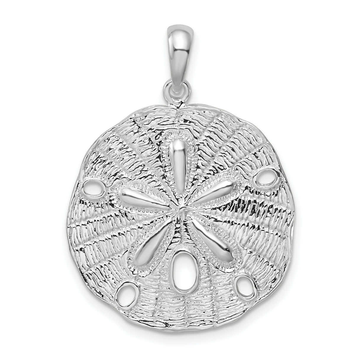 Sterling Silver Sand Dollar Pendant with Sea Life Design, Ocean-Inspired Coastal Jewelry for Women