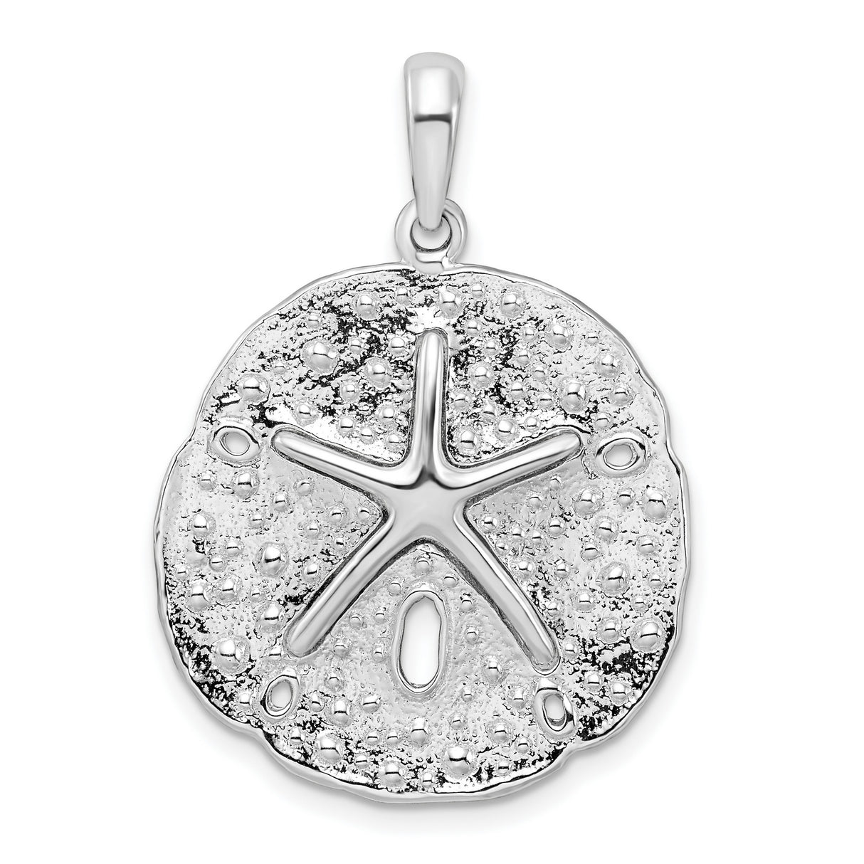 Sterling Silver Sand Dollar Pendant, Ocean-Inspired Coastal Charm for Women